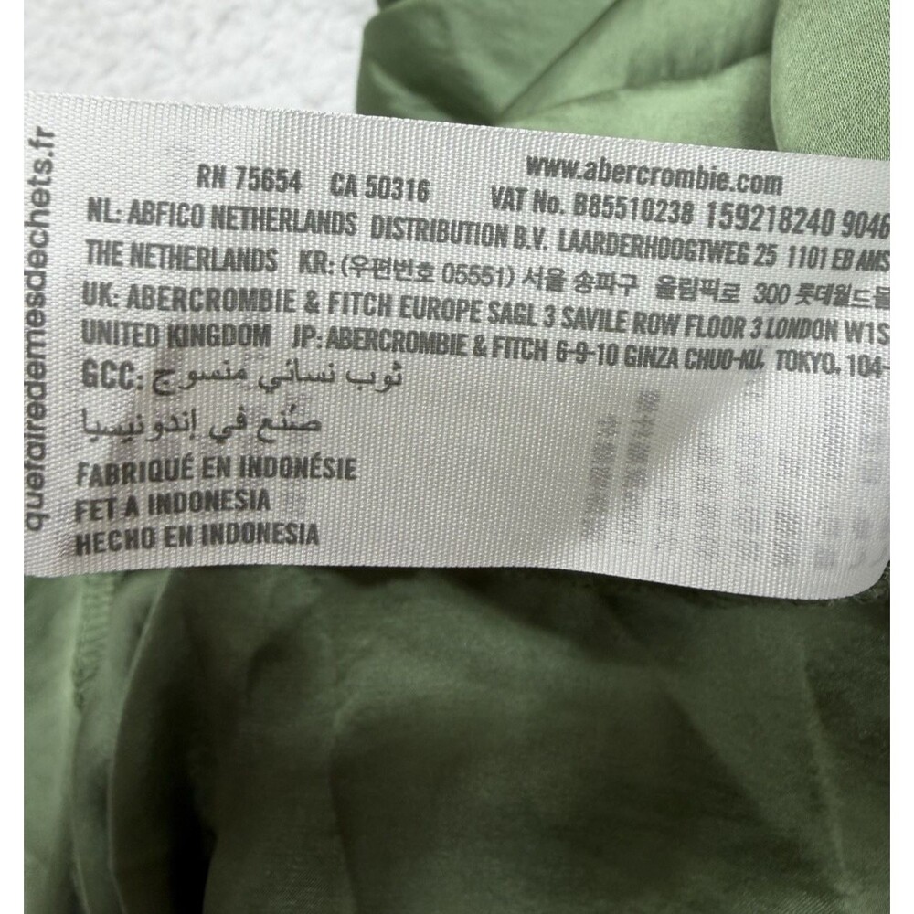 Abercrombie & Fitch Maxi Dress Green Cowl Neck Draped Wedding Preppy Size XL - Picture 9 of 13